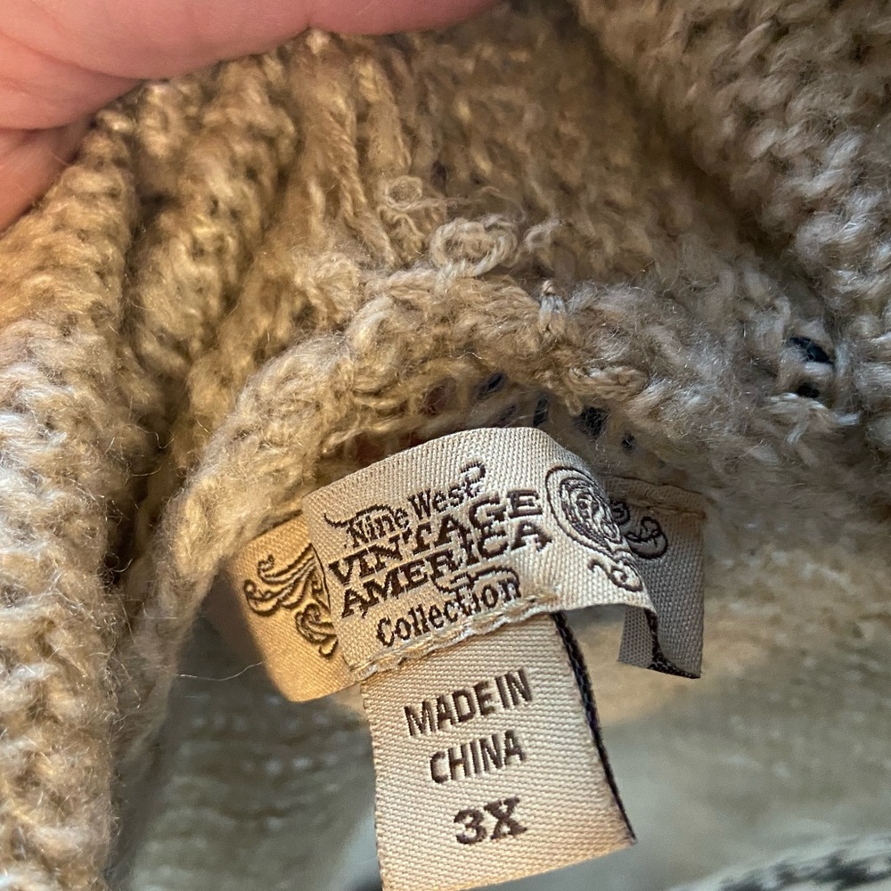 Nine West Vintage America Sweater Poncho 3X - Picture 11 of 11